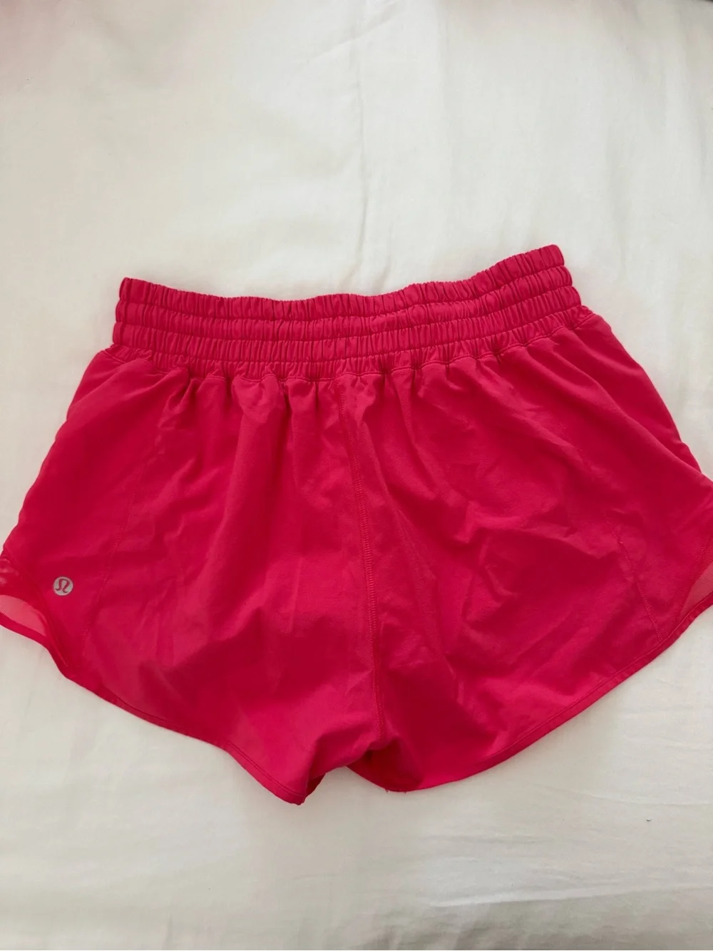 lululemon athletica Bright Pink Tempo Shorts